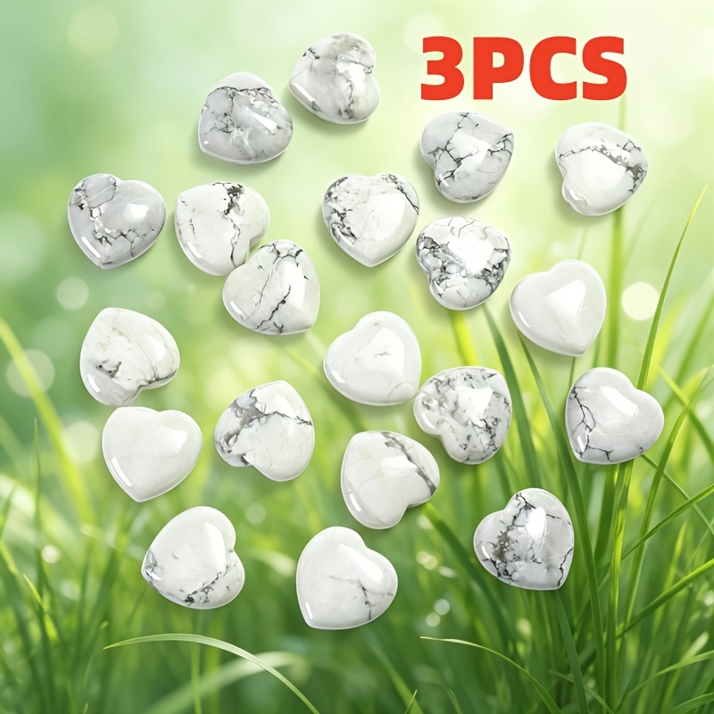 TEMU Pietra di Howlite a Forma di Cuore, Decorazione a Cuore in per Ufficio
