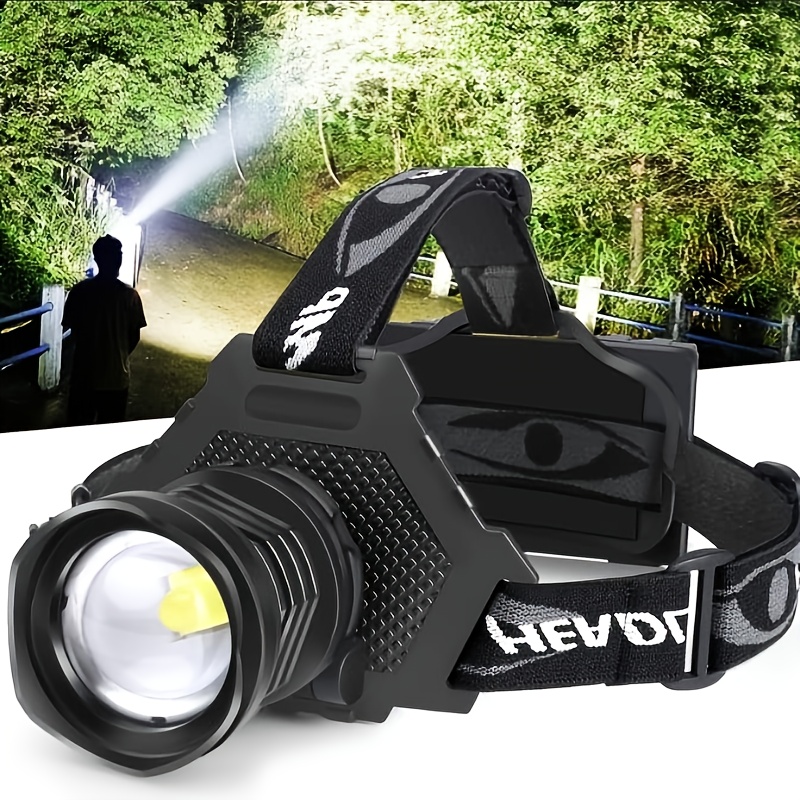 2025   1700lm aluminum alloy headlamp with 6000mah high capacity battery and xhp 70wick led 3   adjustable spotlight floodlight suitable for camping hiking hunting