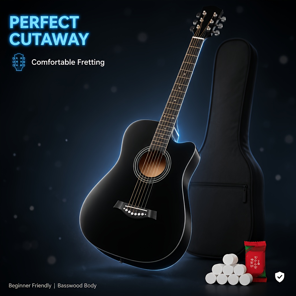 Beginner Acoustic Guitar 38 Inch Full Size with Smooth Fingerboard... product image 6
