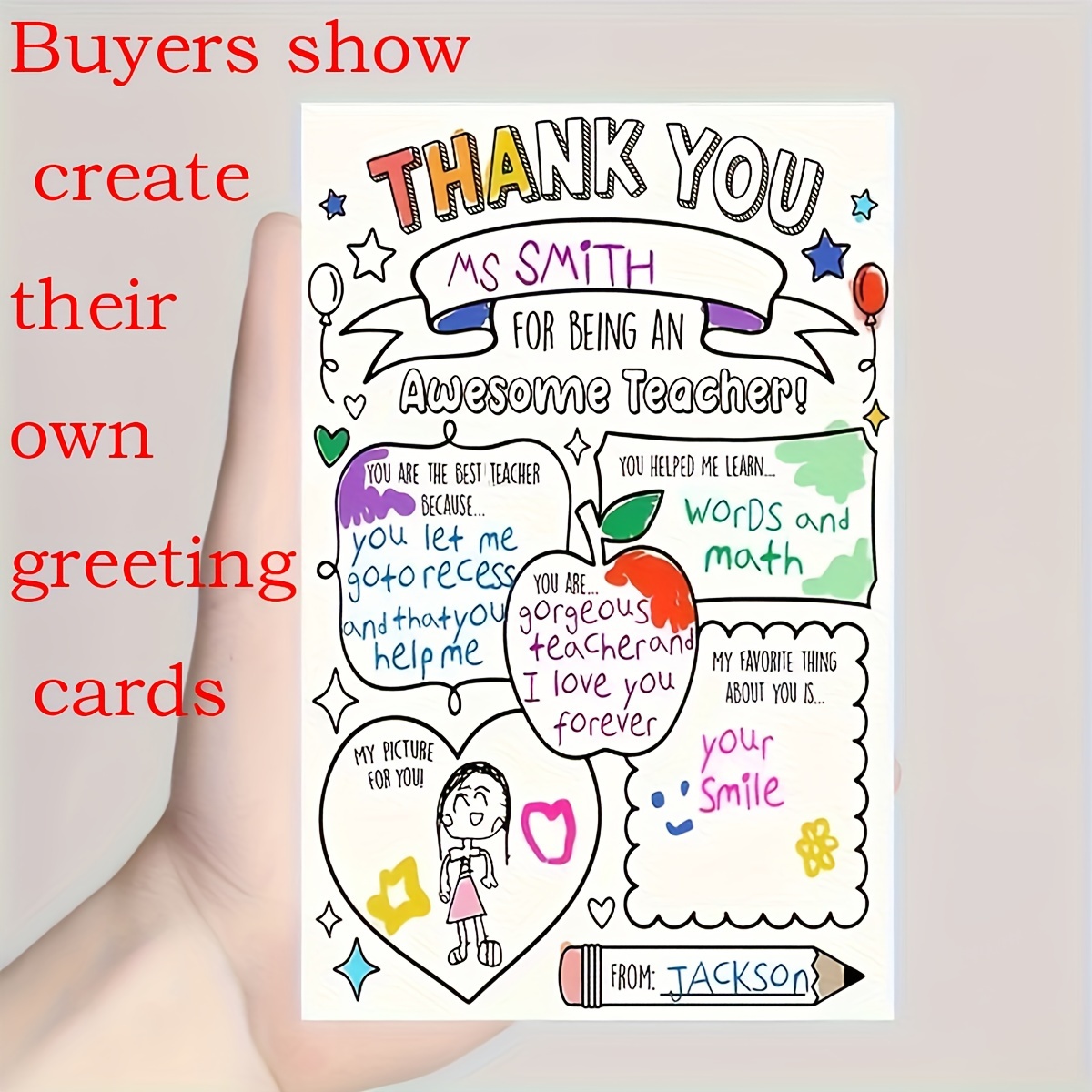 Teacher Appreciation Card Temu United States