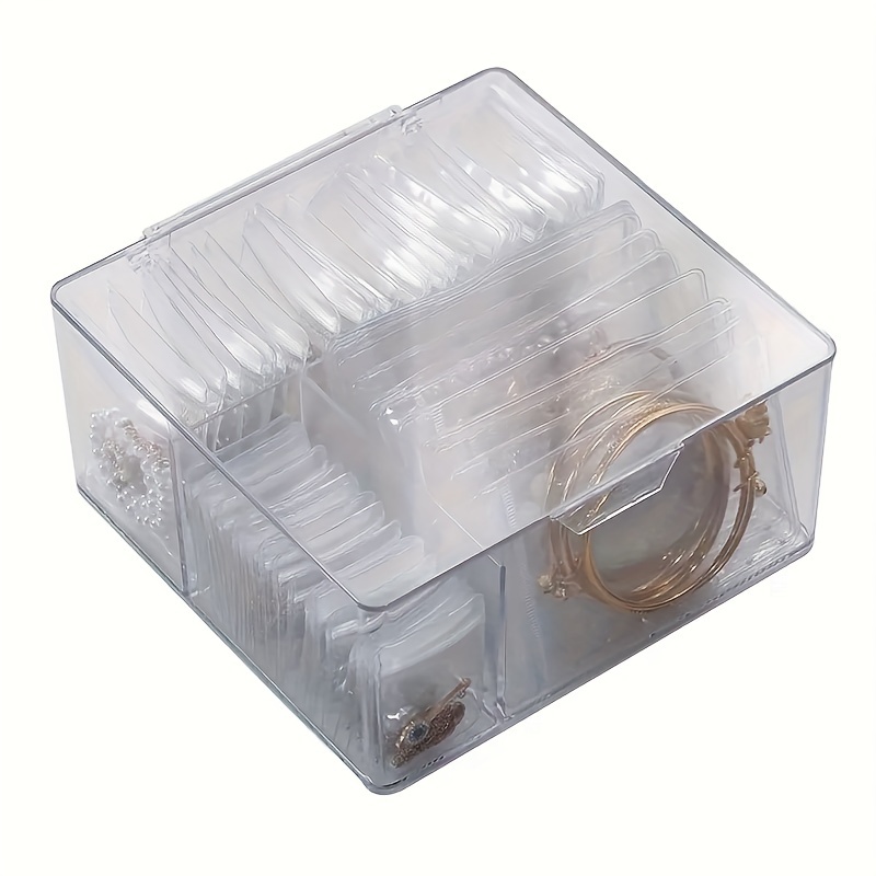 

Jewelry Organizer Box 60 -tarnish Portable , Clear Compartments, Multipurpose Mounted Plastic Box For , , Necklaces, Bracelets - No Needed