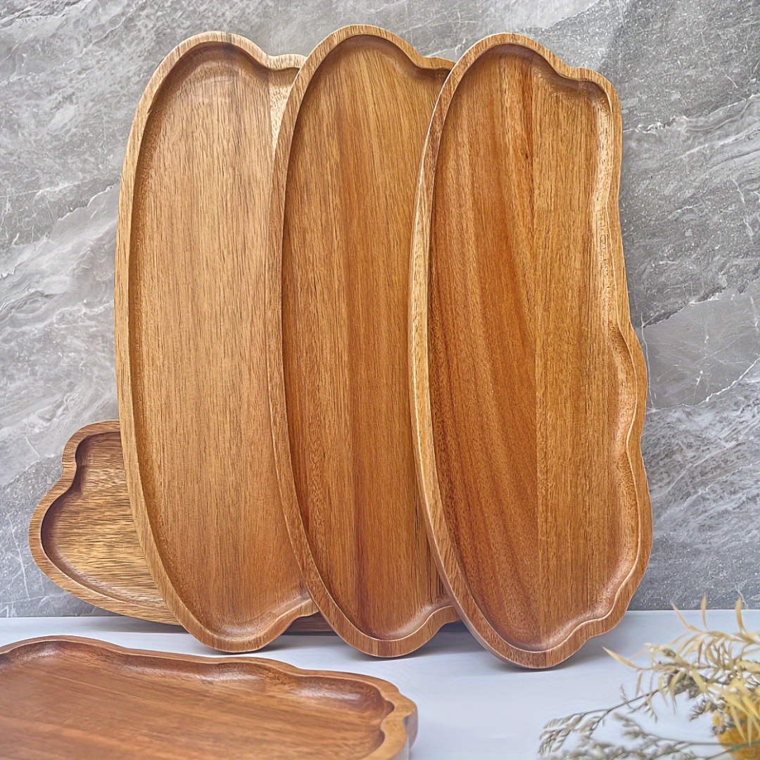 

Cloud-shaped Wooden Tray: Perfect For Breakfast, Desserts, And Snacks - Suitable For Home, Hotel, And Restaurant Use