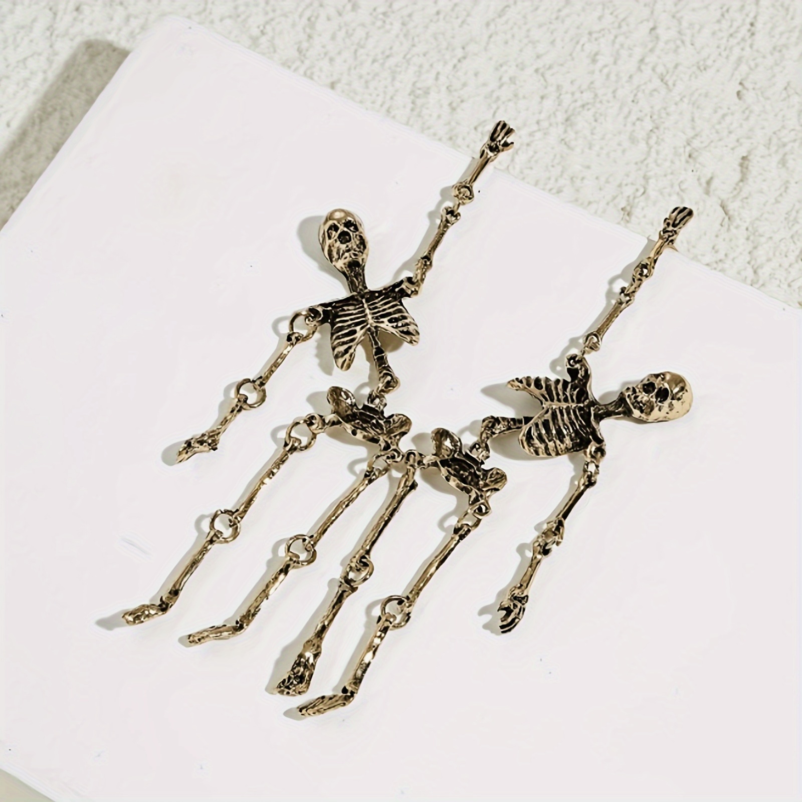 Vintage Gothic Halloween Skull Earrings