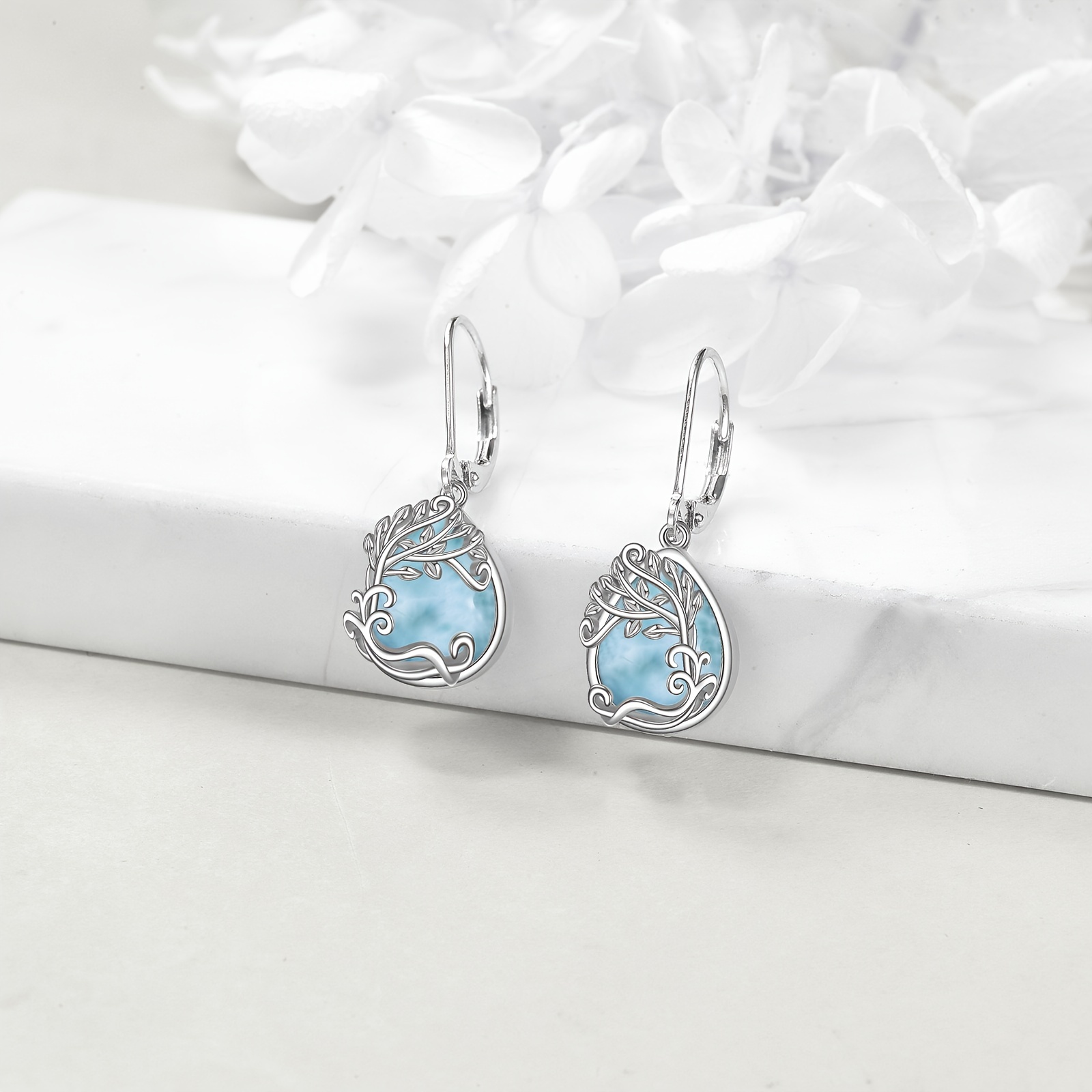925 sterling silver   dangle earrings   teardrop tree of   earrings jewelry gifts for women Product details 3
