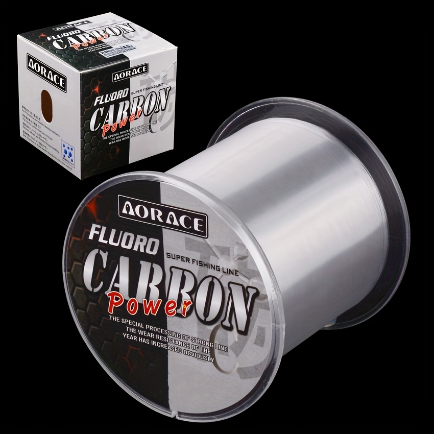 500m/547yds Clear Fluorocarbon Fishing Line, 4.1-34.3lb Invisible Fishing Line, Powerful Shock Absorber For Saltwater And Freshwater