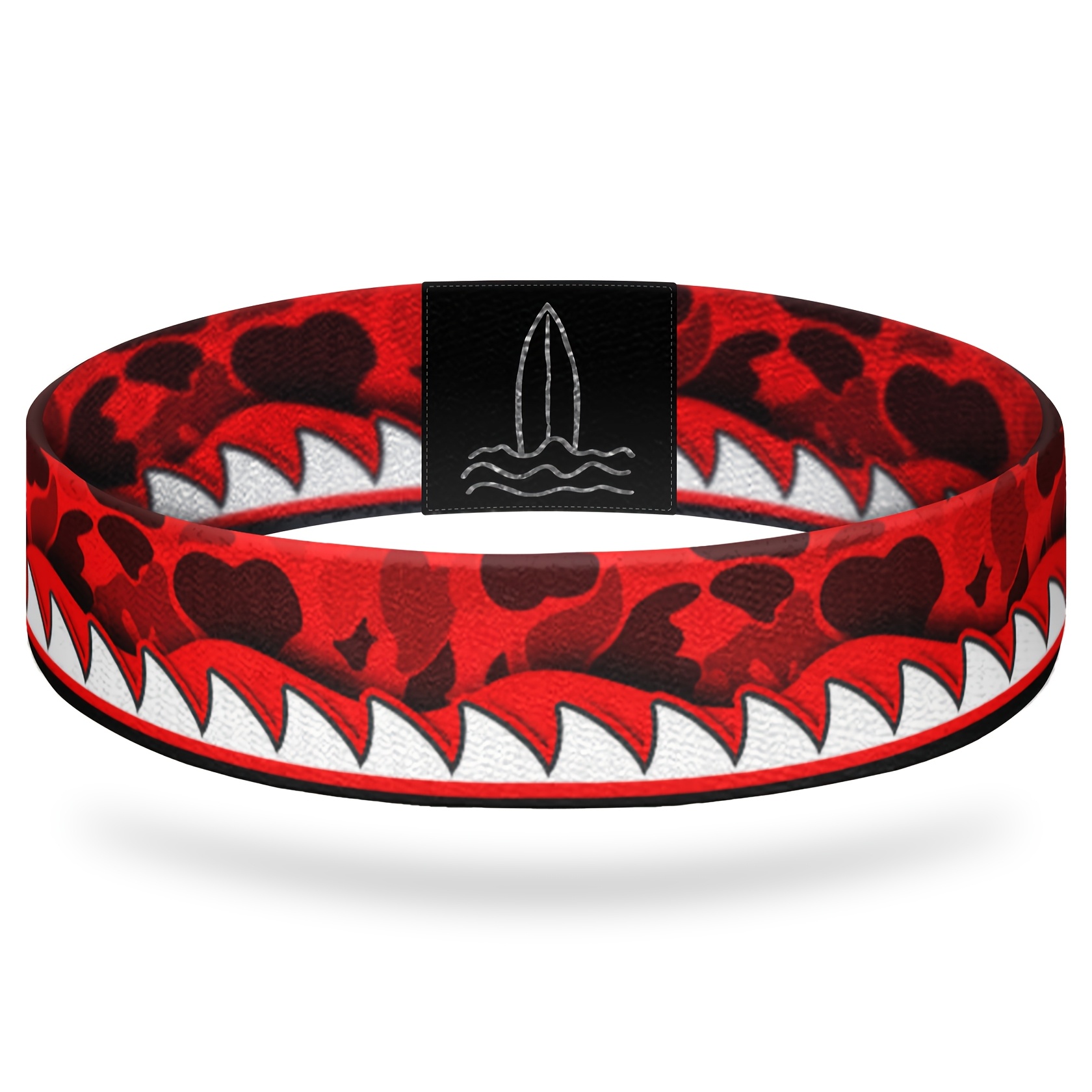 Ocean Shark Camouflage Print Stretch Surfing Wristband Set