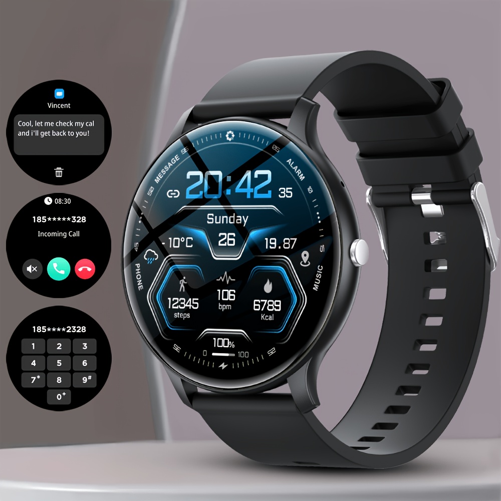 Image of Gwenland Health Fitness Smartwatch, 1.46-inch Full Touch Hd Screen, Wireless Calling, Music Control, With Pedometer, Distance, 100 , Sleep Monitoring, , Rechargeable Lithium Battery, , Fitness