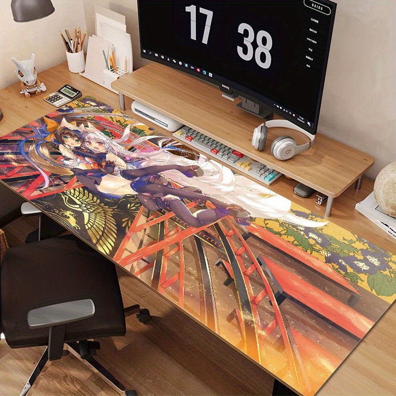 TEKXDD Tapis De Souris De Jeu XXL, Extension (800 Mm X 400 Mm) Base En Caoutchouc Antidérapant