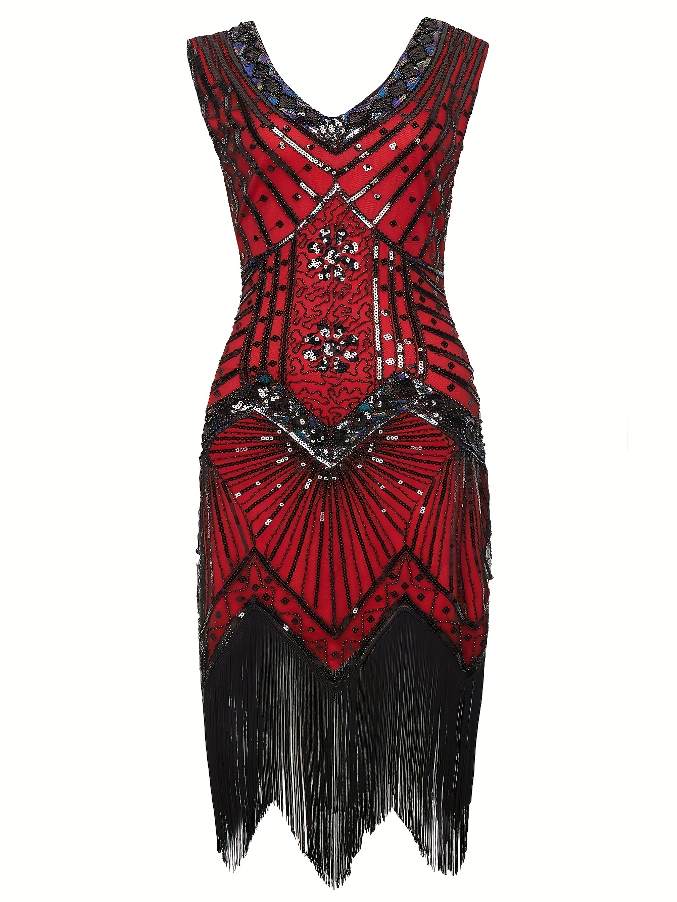 open lace back dress 1920s Red Evelyn Plus Size Gatsby Dress  Flapper Boutique