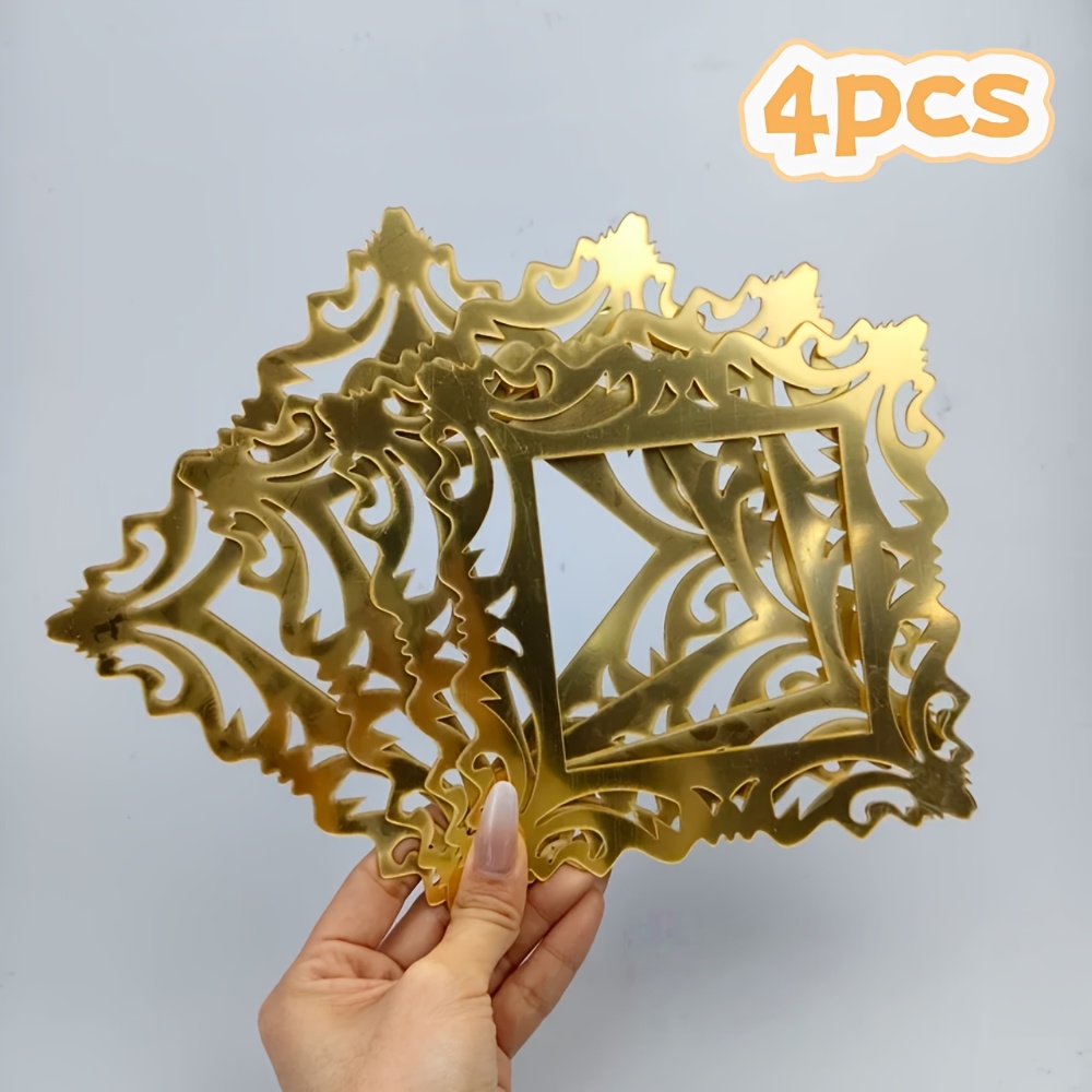 TEMU 4 pezzi Copertura Interruttore Quadrata Acrilica Autoadesiva , Adesivo Muro Specchio 3D con Motivo , Manicotto Protettivo per Interruttore Luce,