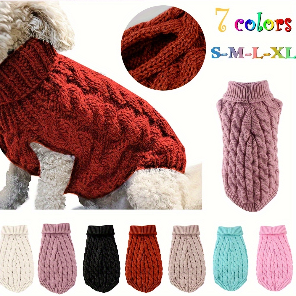 

Cozy Knit Pet Sweater For - Warm Pullover, Ideal For Small To Medium Breeds, Machine Washable