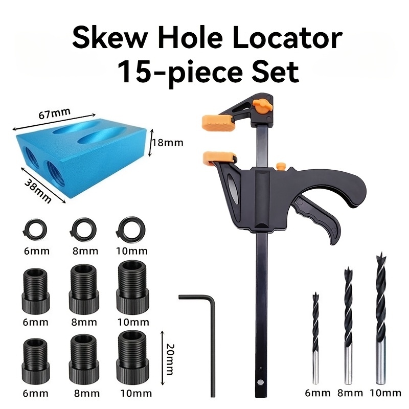 2Pcs 1/4 Inch Hex Shank Pocket Hole Drill Bit + 3/8(9.5Mm)Replacement