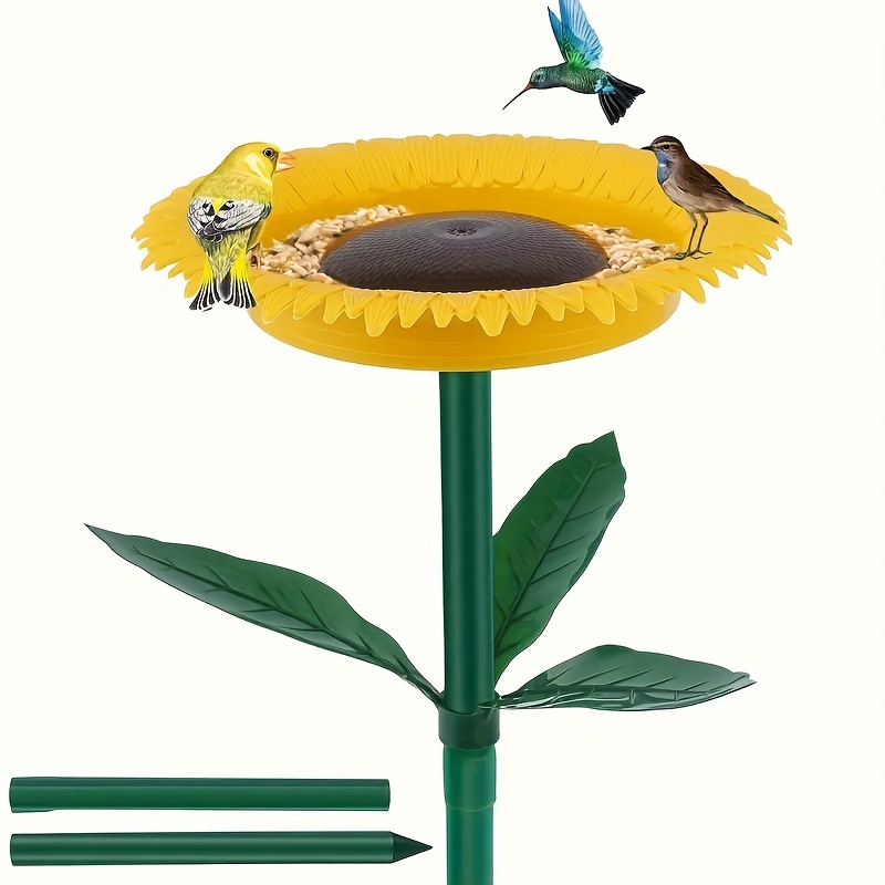 

Sunflower Bird Feeder For Outdoor Garden - Durable Pp Material, Perfect For Festive Yard Decor & Attracting Birds Bird Feeders For Outside Birdbath For Outside