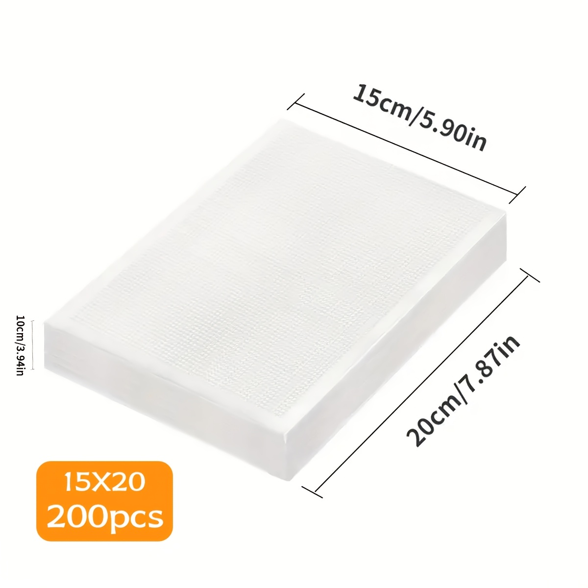 Image of 200pcs Vacuum-sealed Bags, Reusable Food Storage Bags For Kitchen Organization, Vacuum Preservation Additions For Food Storage, For Kitchen Food Storage, In Sizes