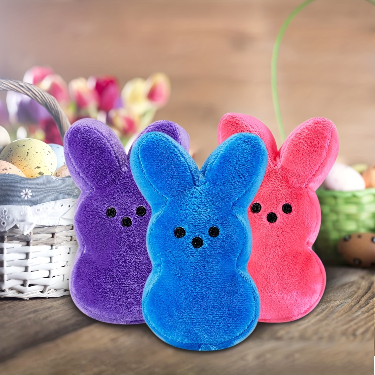 2 5pcs easter cute stuffed animal rabbit stuffed doll toys school season class gifts easter egg basket stuffing party birthday best gift to each other multi color mixed hair