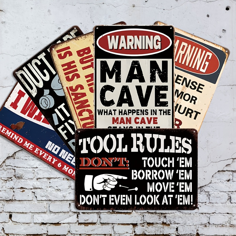 Funny Garage Tin Sign 'This Is Where Things Get Done Eventually' – 8x12 Inch Metal Wall Decor