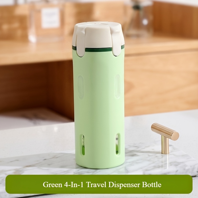 TEMU 1 pièce Flacon distributeur de voyage 4 en 1, contenant rechargeable de 30 ml à pression | Flacons de voyage pour articles de toilette avec
