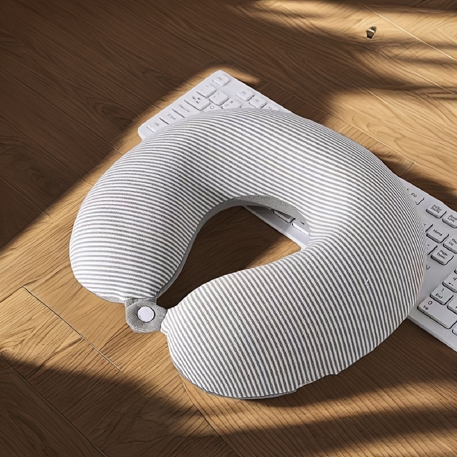 Image of U-shaped Neck Pillow For Napping, Neck Support Pillow, Head And Neck Pillow For Airplanes, Travel, Cervical Spine Support, Portable Headrest, Neck Pillow For Sleeping, Student Nap Pillow