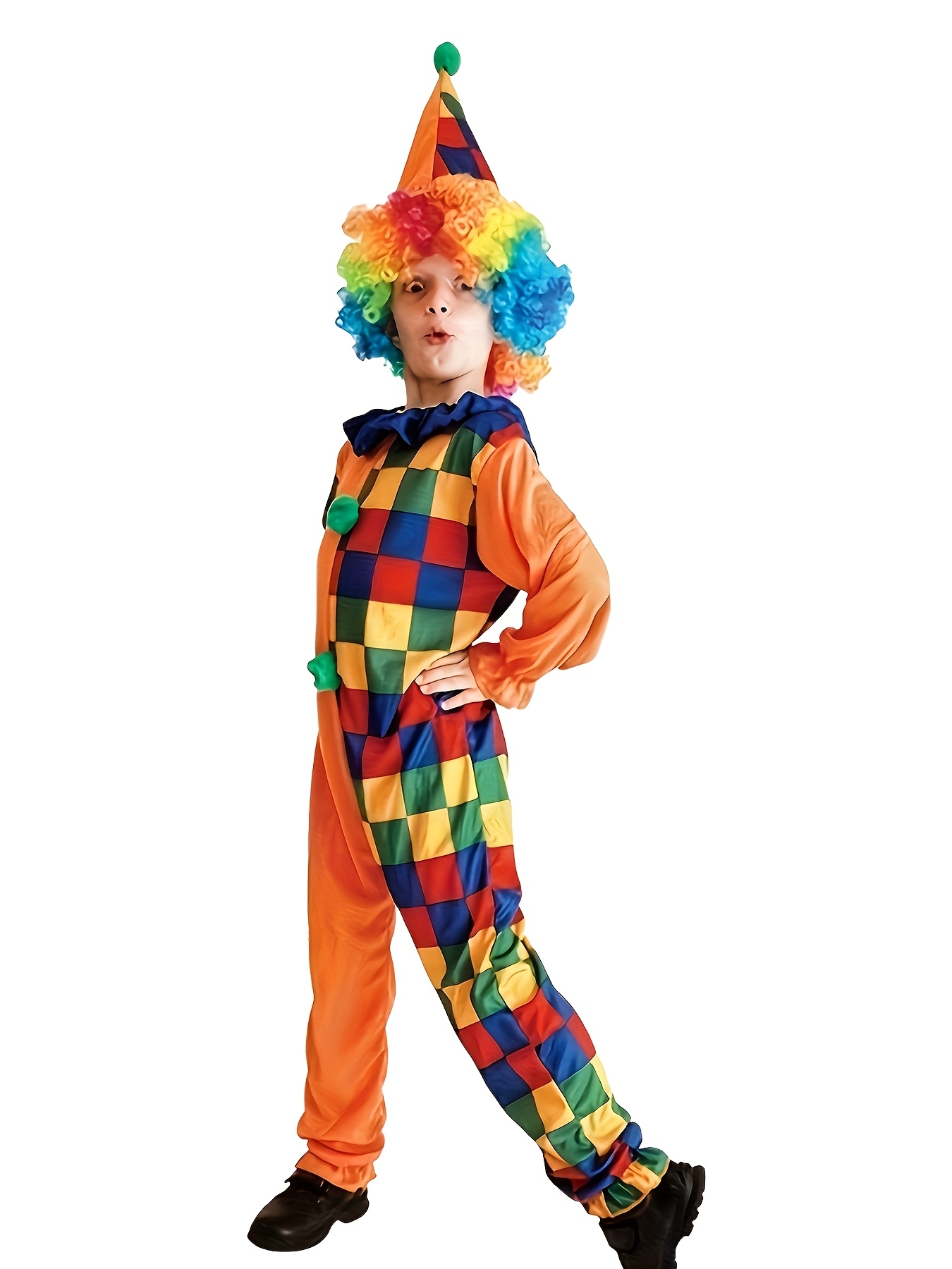 Unisex Plaid Jumpsuit for School Drama