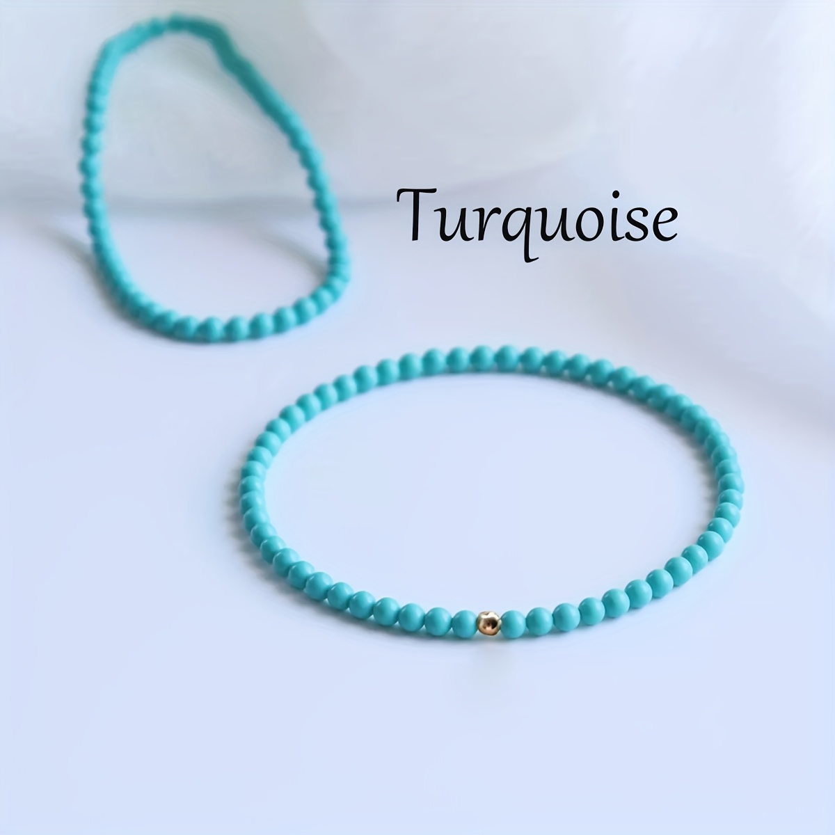Natural Retro Bohemian December Birthstone Turquoise Bracelet