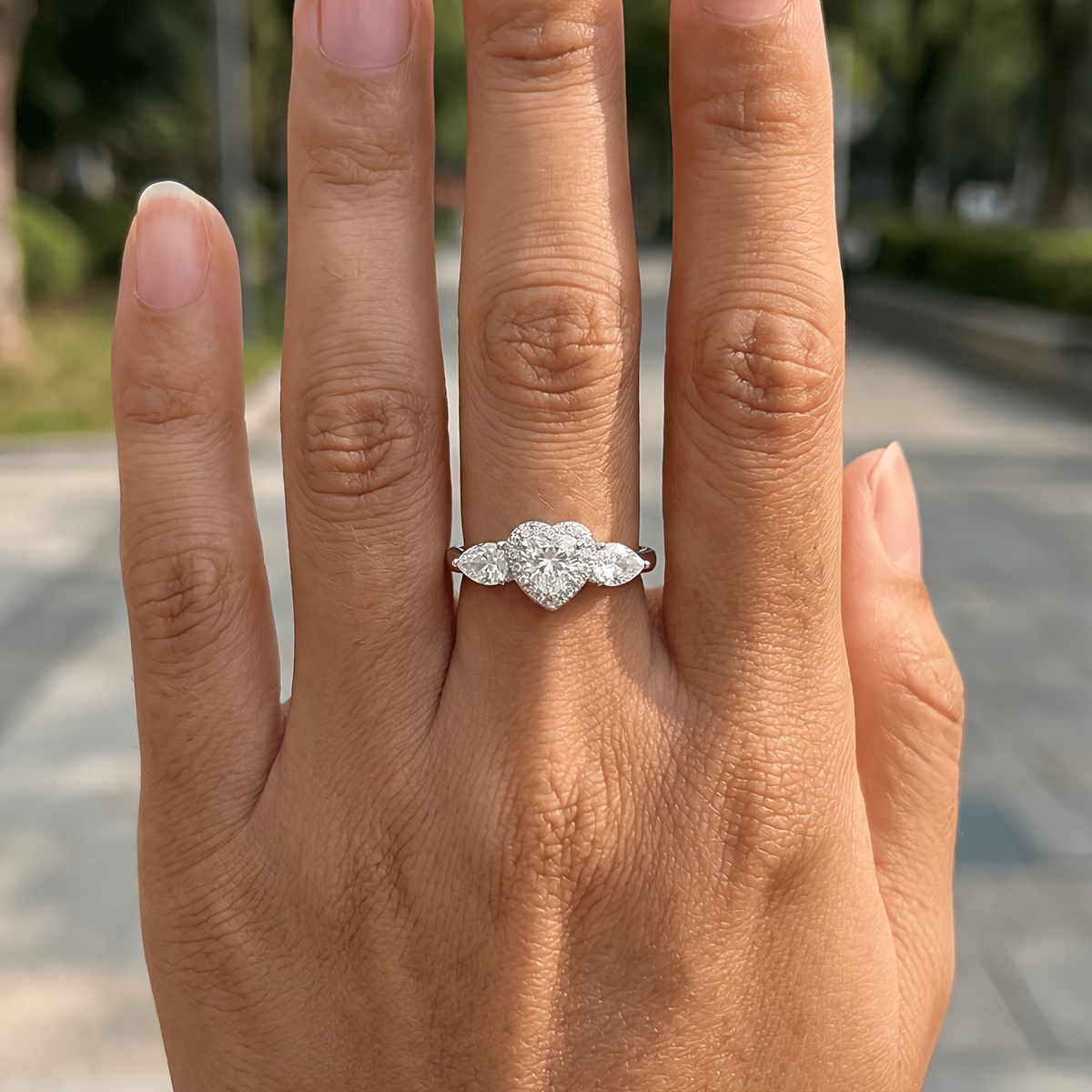 Women's Heart Ring, Exquisite Retro Design