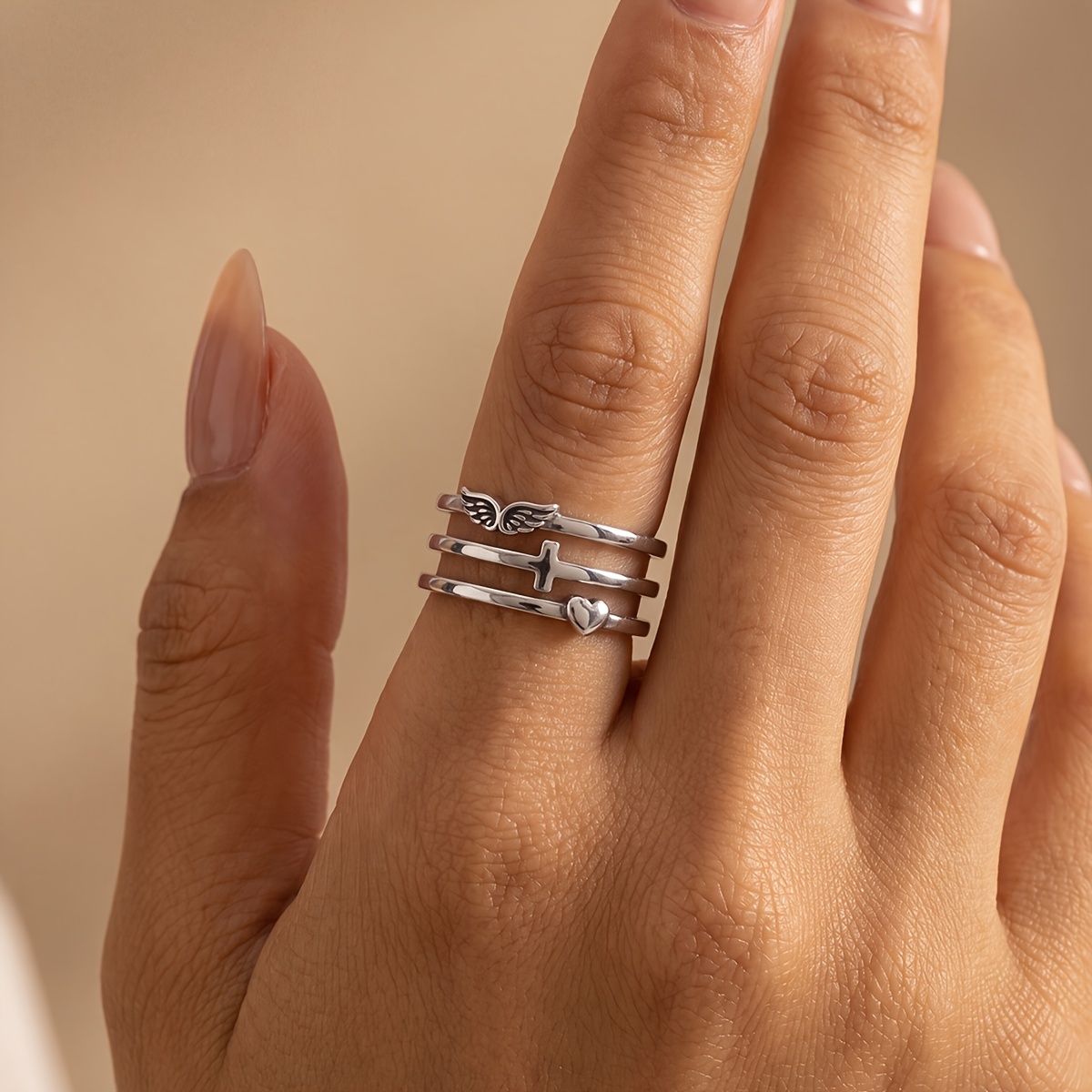 Winged Heart Vintage Ring, Thoughtful Gift