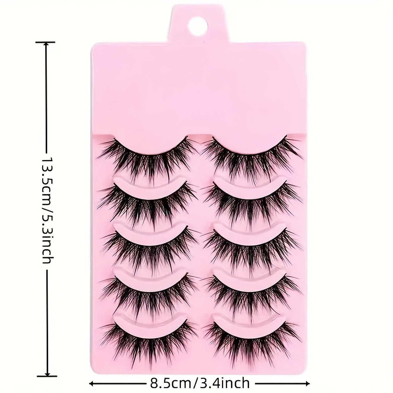 Image of 5 Pairs Of Pointy Tailed Comic Lashes: Style Wet Look Lashes Anime And Parties - Suitable For Beginners, Ideal For Festivals Like Eid Al-fitr, Eid And Mawlid