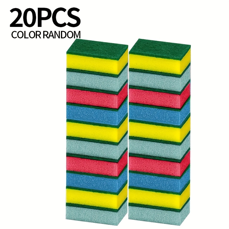 TEMU 5/10/15/20 stuks Kleurrijke rechte hoek spons erasers, keuken spons erasers, badkamer reinigings erasers, multifunctionele reinigings spons