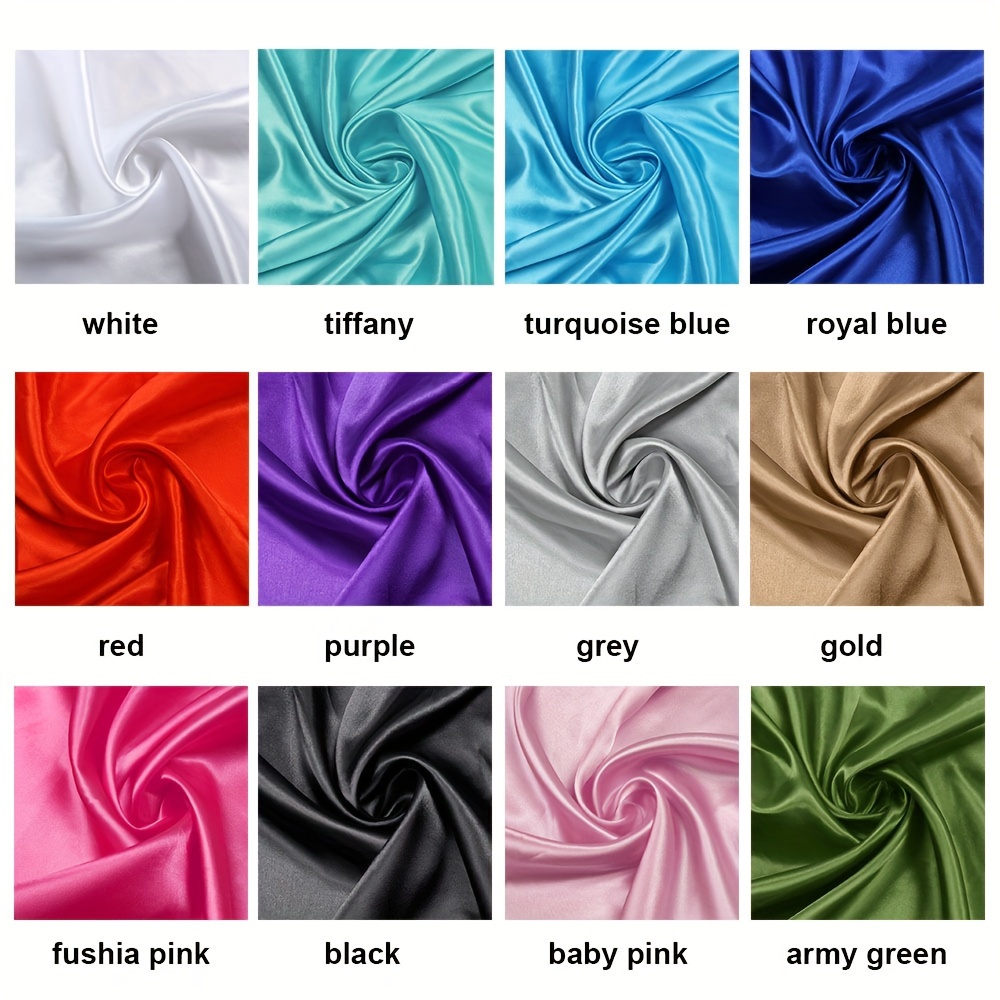 

1pc Satin Polyester Fabric Gown Sewing Lining Wedding Party Background Decoration Diy Clothing Tailoring Material 100cm*150cm