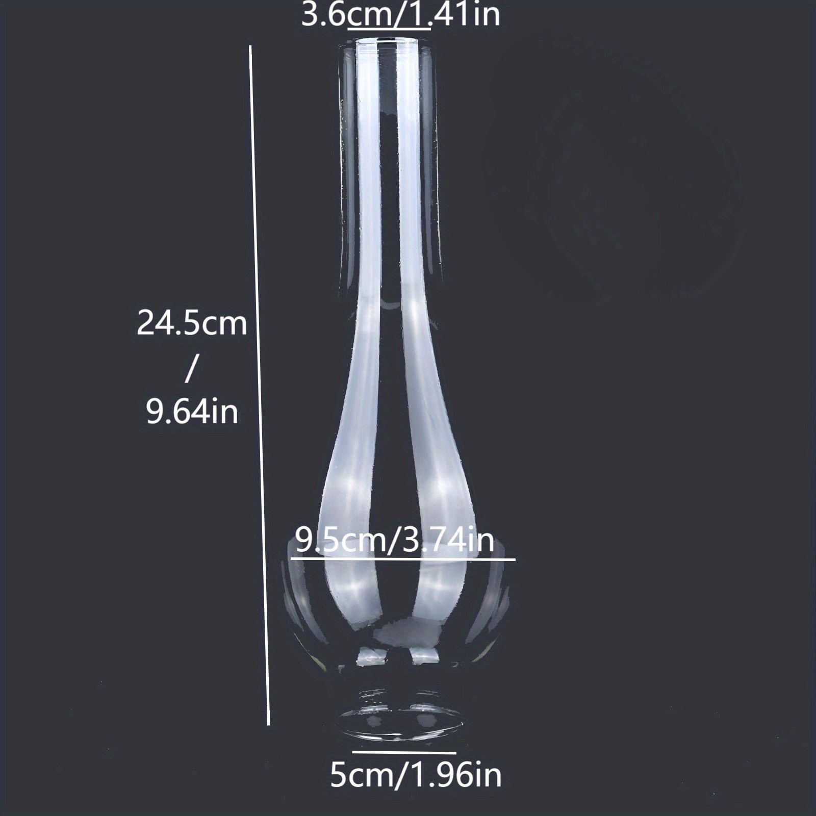 E-shop Vintage Klarglas-Öllampe Schirm - Ersatzschornsteinrohr mit 25 cm Höhe & 5 cm Basis, kompatibel mit 38-Loch-Lampenkappen für Petroleumlampen,
