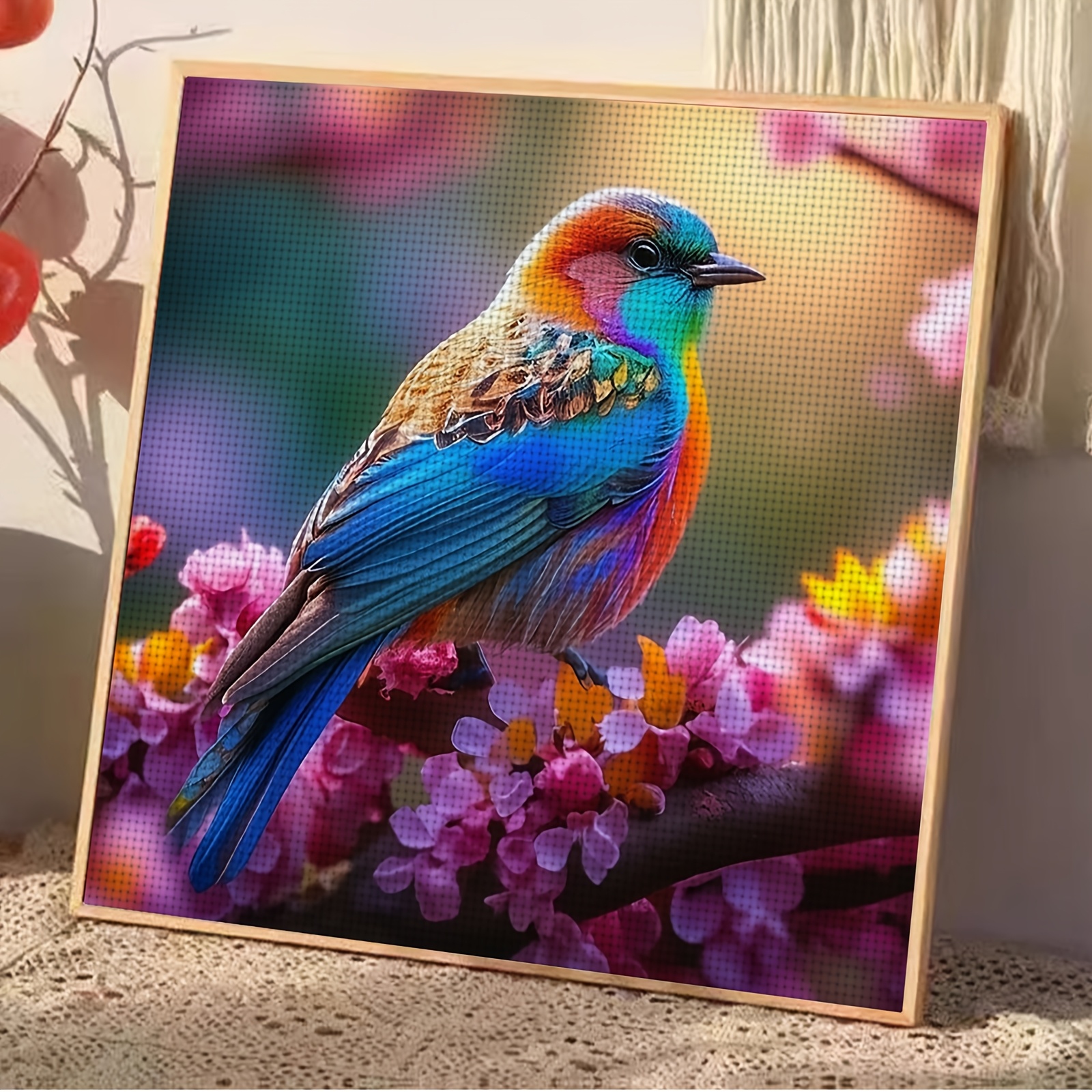 11CT/14CT Printed Cross Stitch DIY Kit, Colorful Bird Design