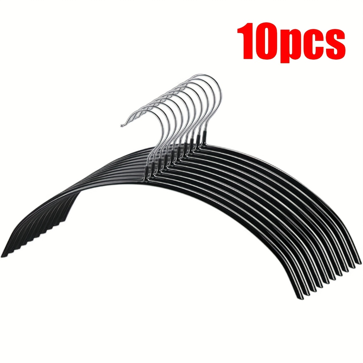 TEMU 10pcs Grippy Slip-reducing Contour Shirt Hangers, Sweater Hangers, Dimple & Crease Free Hanger Solution, Christmas, Christmas Gifts, New Year