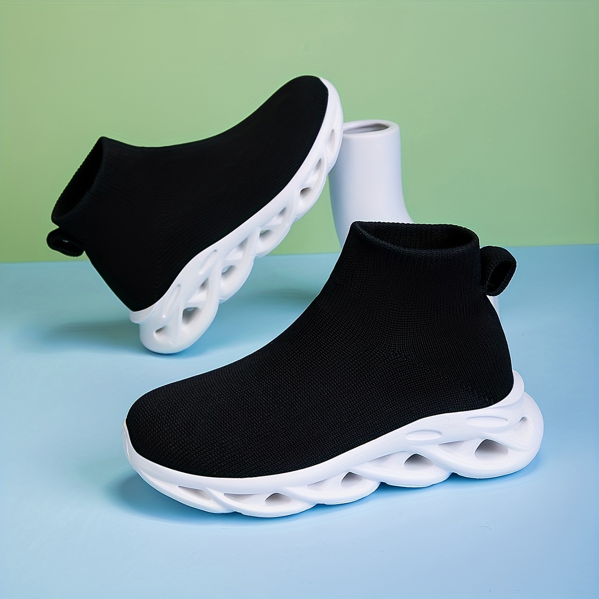 Girls' Casual High-Top Sneakers, Running Shoes