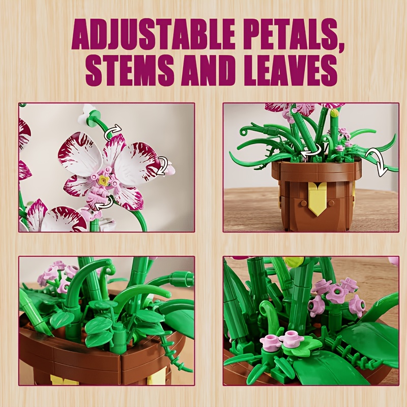 Phalaenopsis Orchid Potted Building Block Kit
