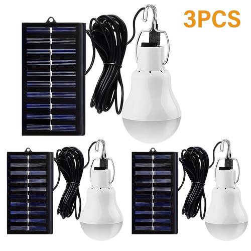 3pcs lihangstar solar bulbs suitable for indoor outdoor portable lights with dimmer rechargeable backup for power outages camping emergency lighting for tent chicken coop ceiling fixture