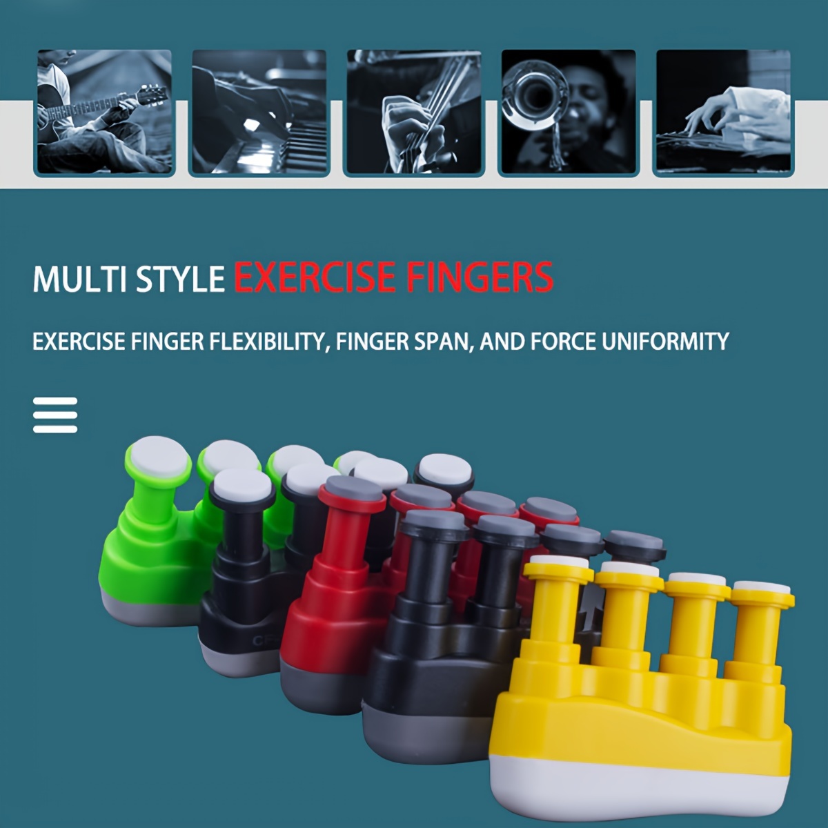 Upgraded Finger Exerciser in Vibrant Colors for Hand Strength