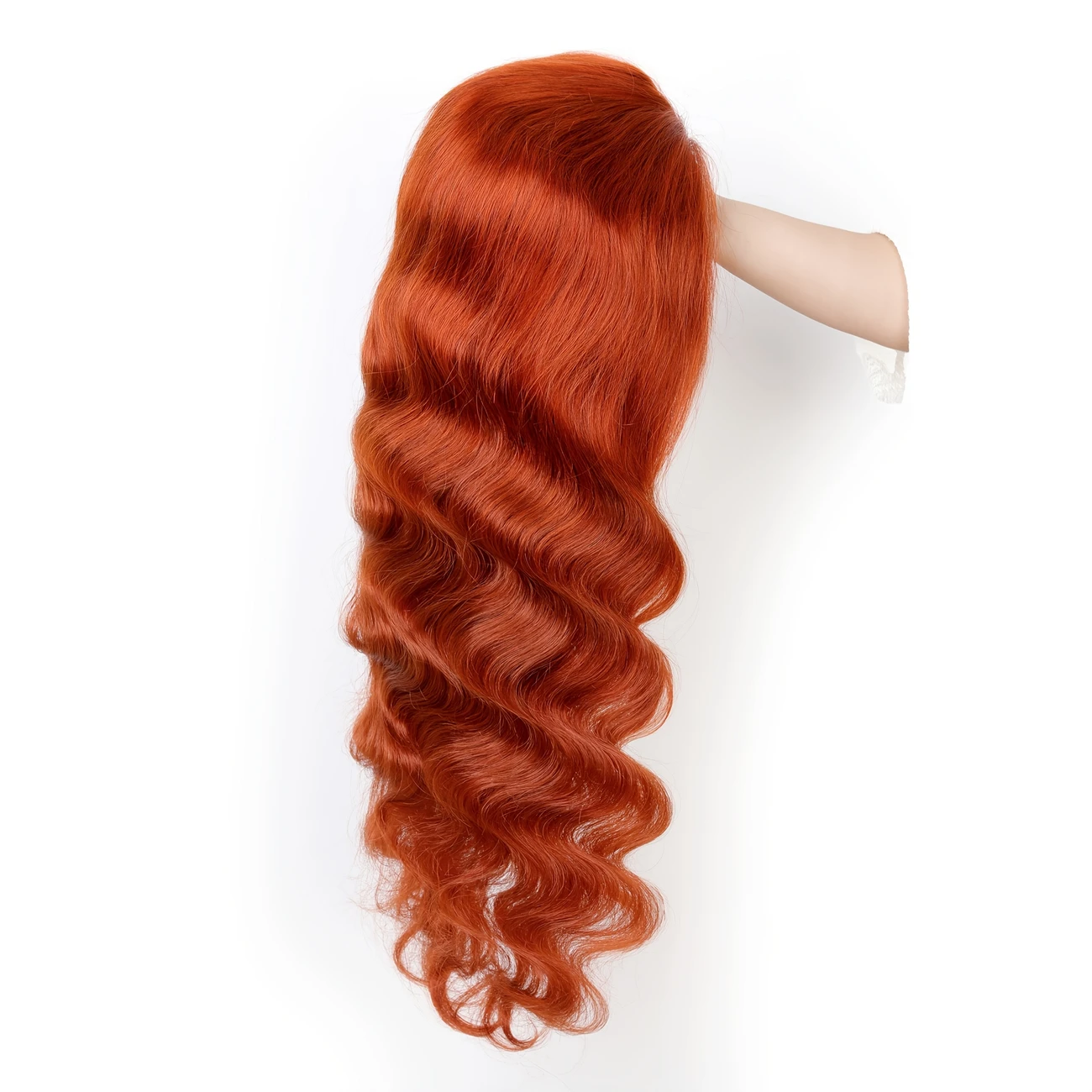 350 ginger human hair lace front wig 13x6 hd glueless wig 200 density body wave 20 38 inch for women of all versatile hairpiece highdensity hairpiece protective hairstyle beauty accessory details 3