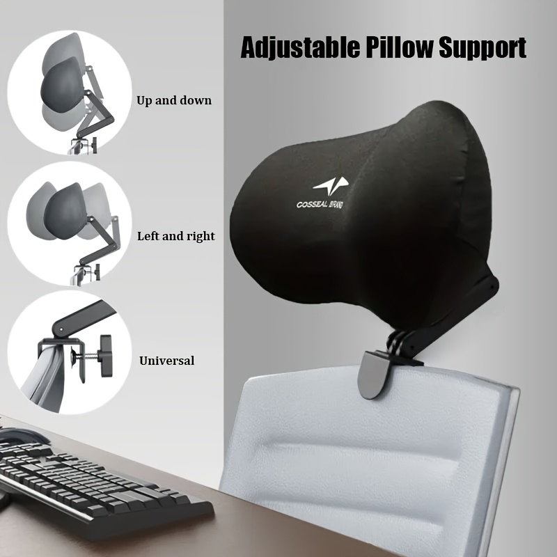 

Ergonomic Adjustable Office Chair Headrest Pillow - Height & Angle Customization, Extendable Support, Minimalist , Hand Wash Only