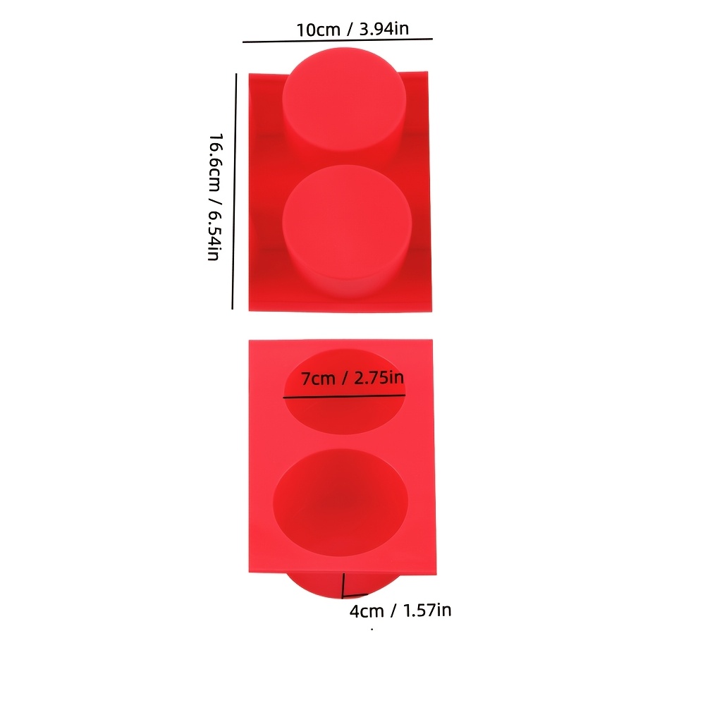 TEMU 1pc Simple 2-hole Cylindrical Silicone Mold Diy Homemade Mold Easy To Demold Silicone Mold Resistant To High Temperature