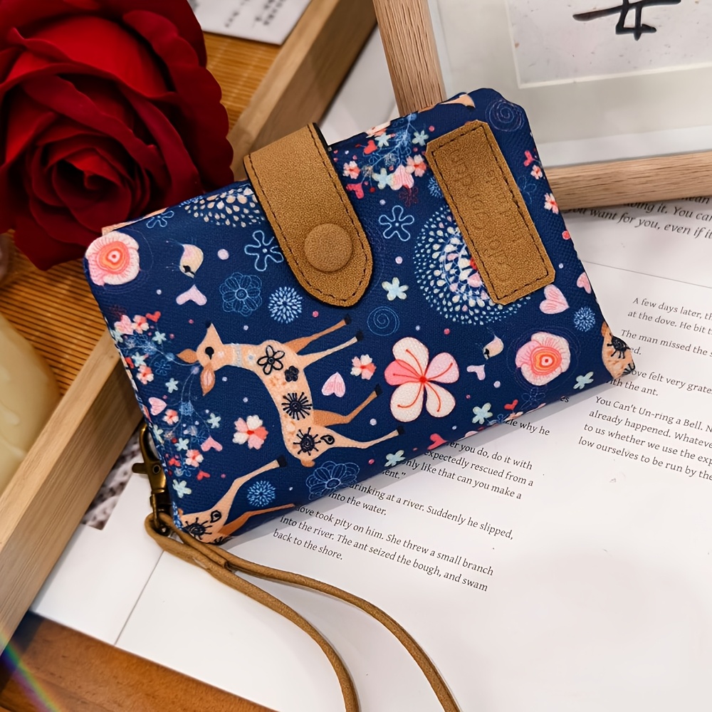 Image of Animal Print Women's Wallet, Handheld Multi-functional Large Capacity Coin Purse, Card Holder, Printed Wallet