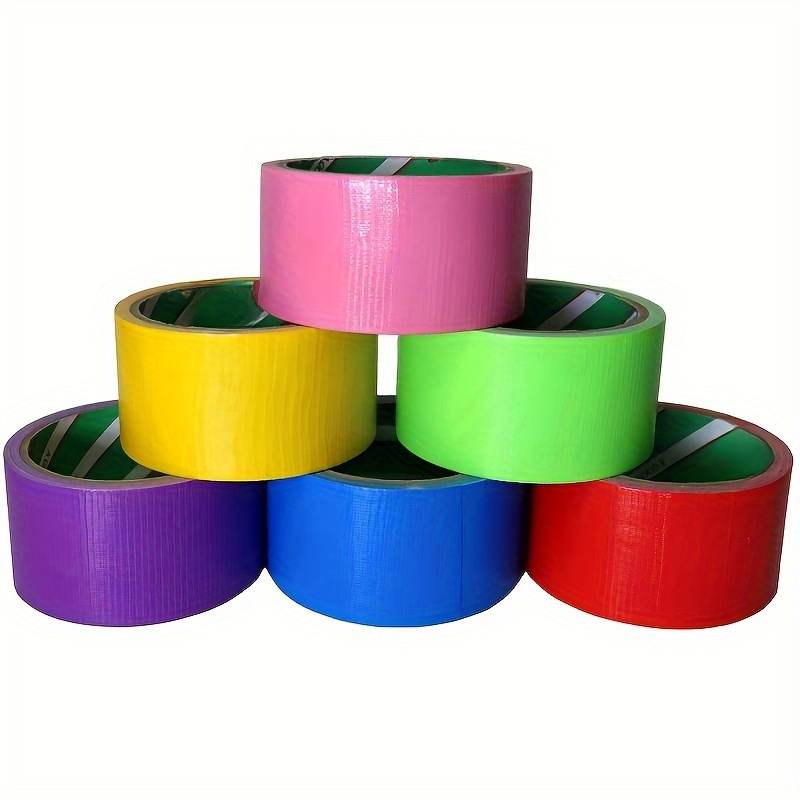 

6 Varieties Of Colorful Duct Tape - Versatile Bright Tape Is Perfect For Diy Artists, Families, Schools, Offices, In Various Colors, 3 Centimeter Roll, 10.9 Yards