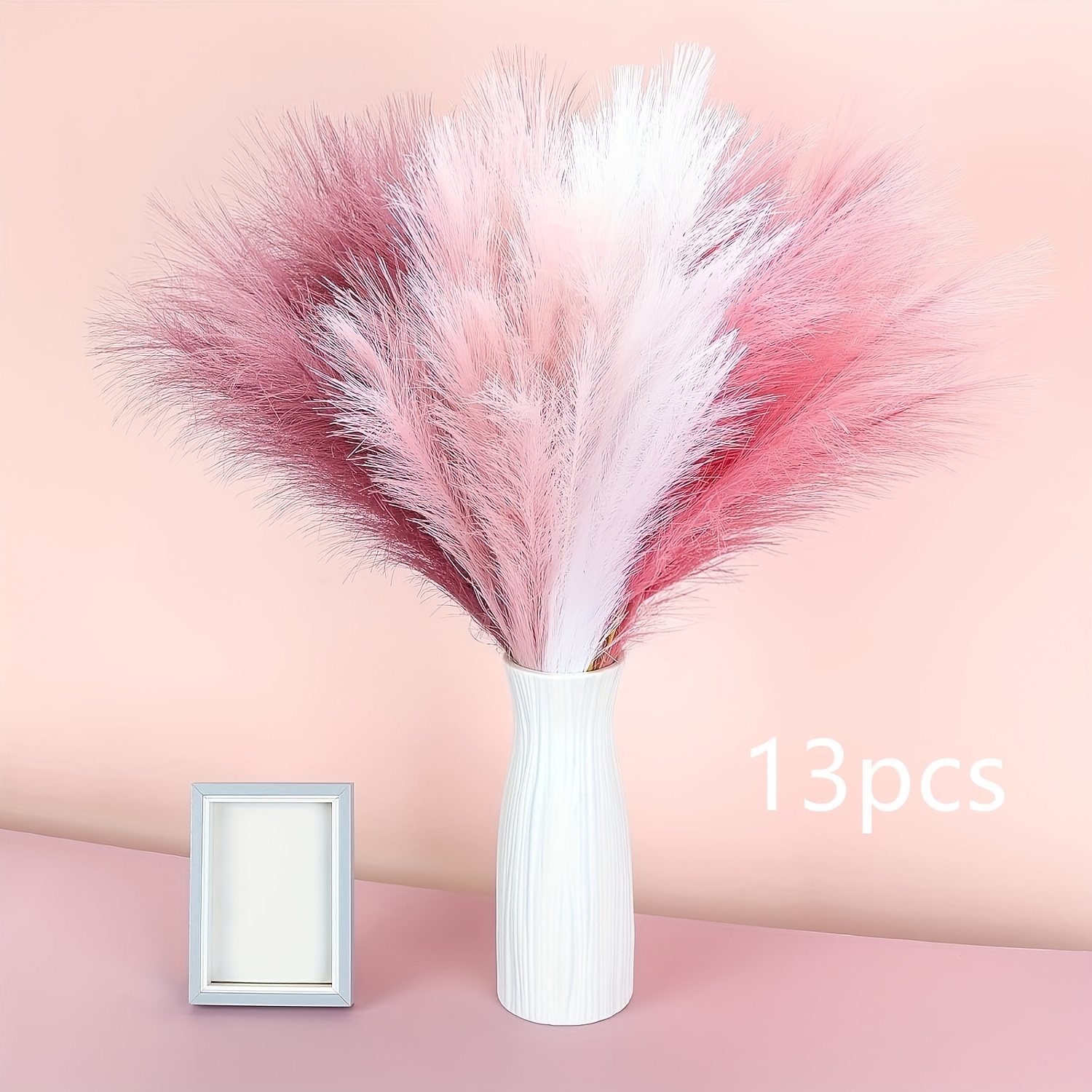 E-shop 13-teiliges SHARKBEE Bohemian Pampasgras-Bouquet – Vollständige Vasenfüllung mit biegsamen Stielen, künstliches -Gras für Hochzeiten,