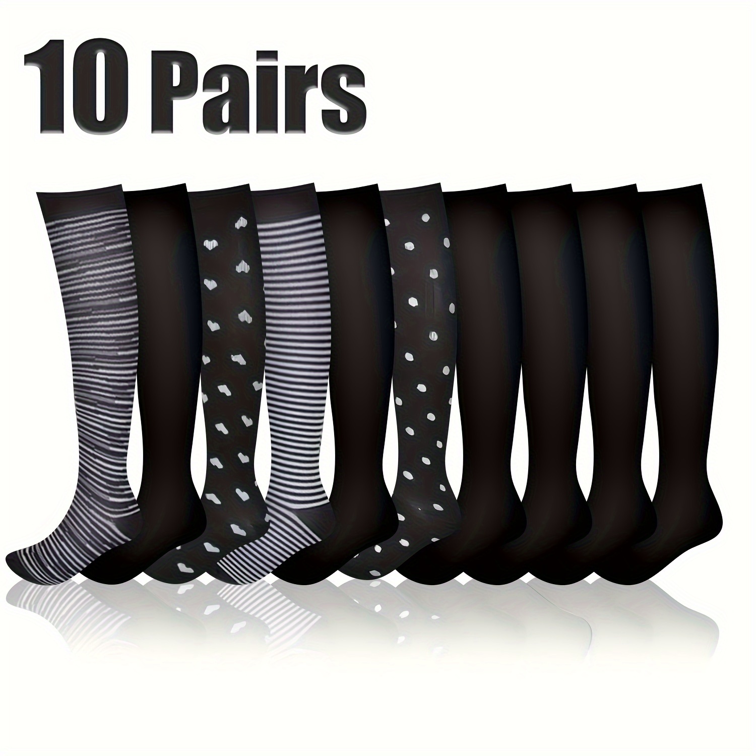 

10 Stockings Women Men Non Long Flights De Compresión Mujer Christmas Mother Dad Running Cycling