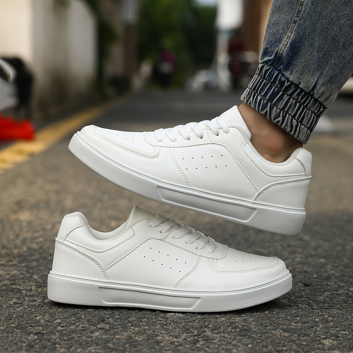 herren freizeit sneaker unisex weiße sportschuhe leichte Temu