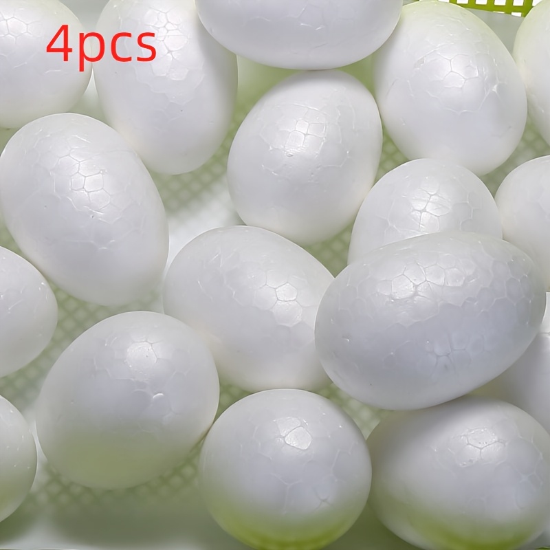 

4pcs 10cm White Foam Egg Balls For Diy Easter And Wedding Decorations, Craft Supplies