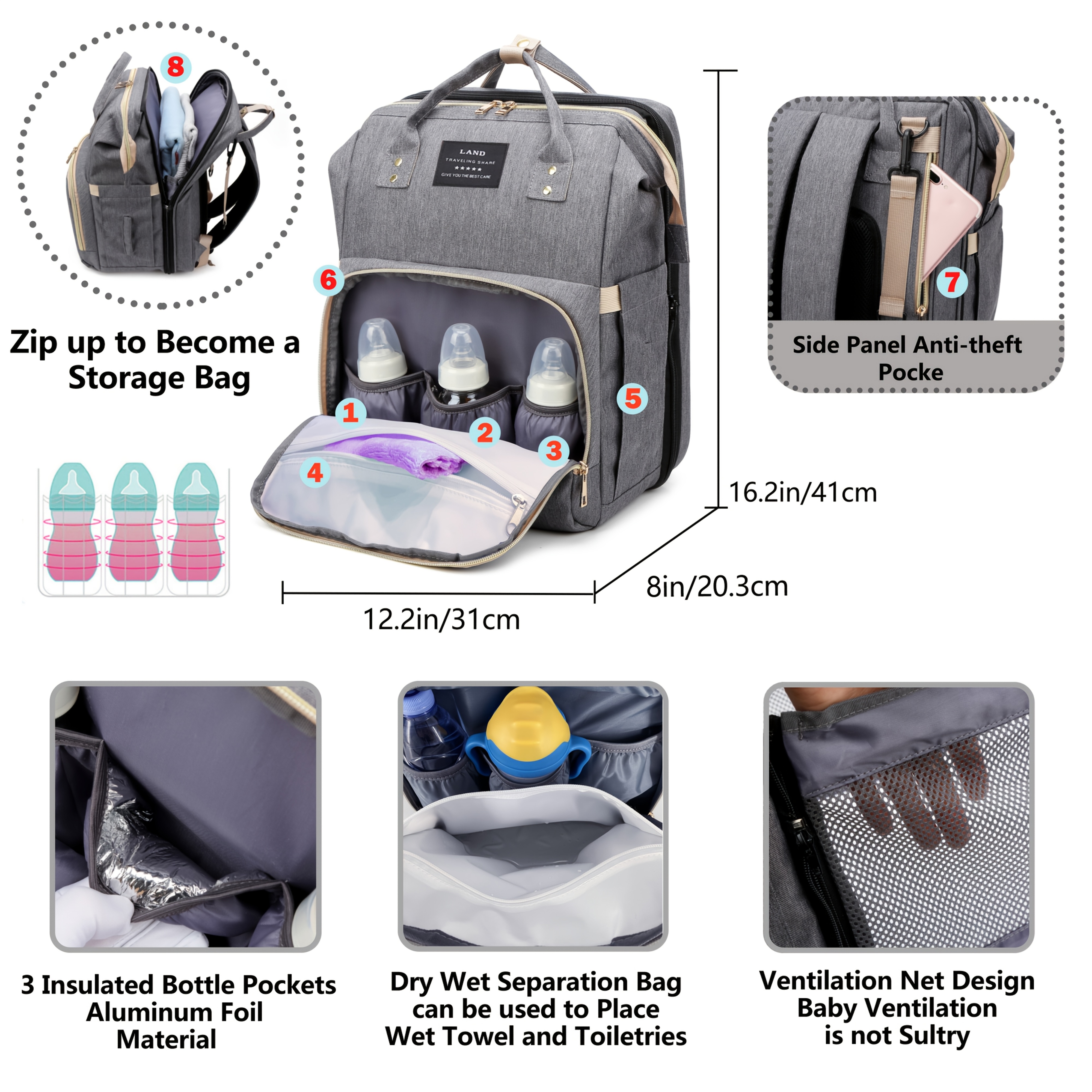 Mochila organizadora bebe deals