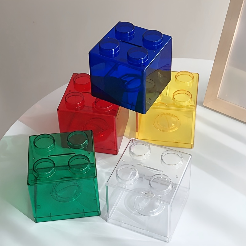 Stackable Building Blocks Storage Box Carrying Handle - Temu Canada