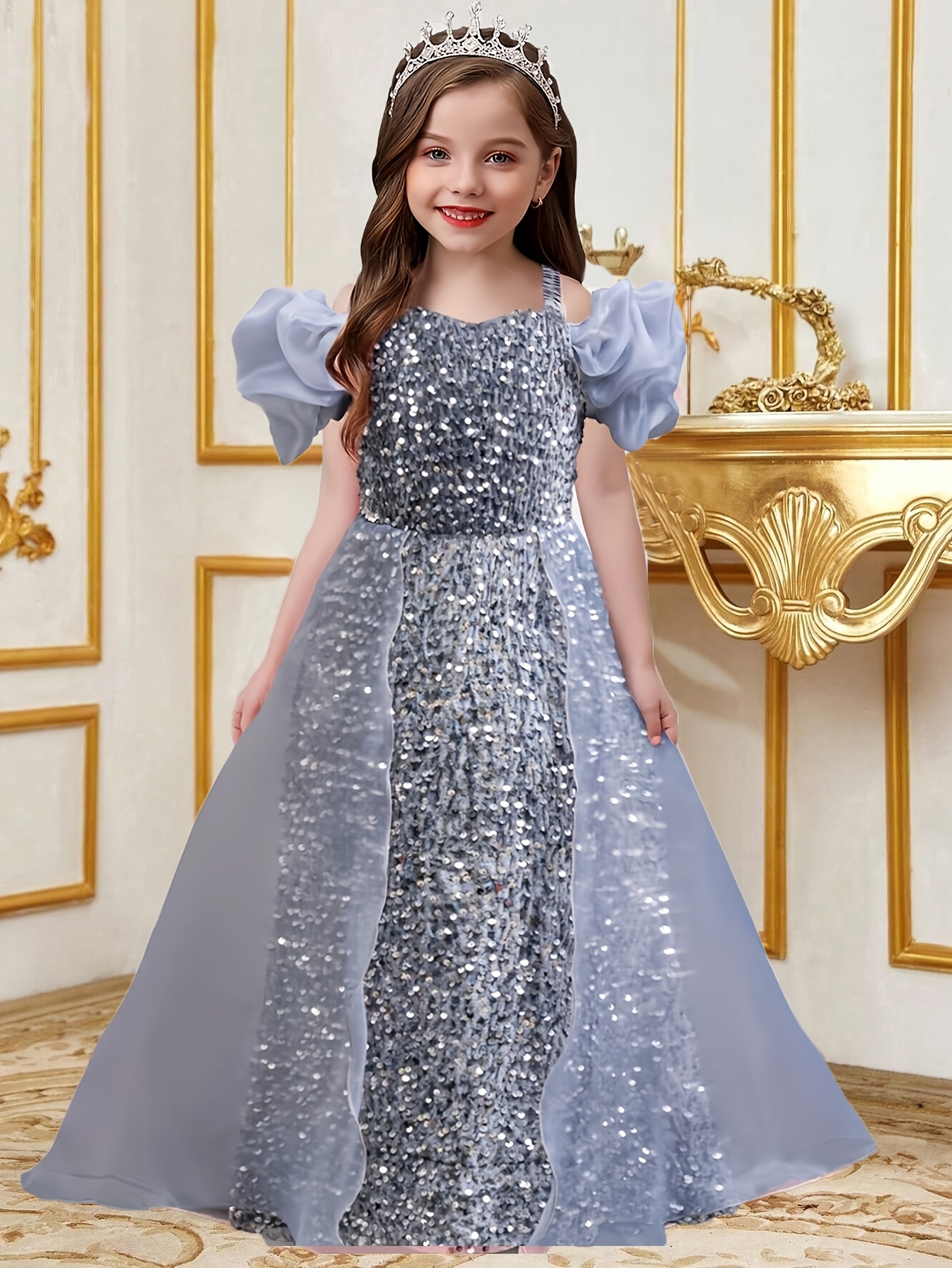 Sequin Dress Silver Flower Girl Dresses For Toddlers Silver Flower