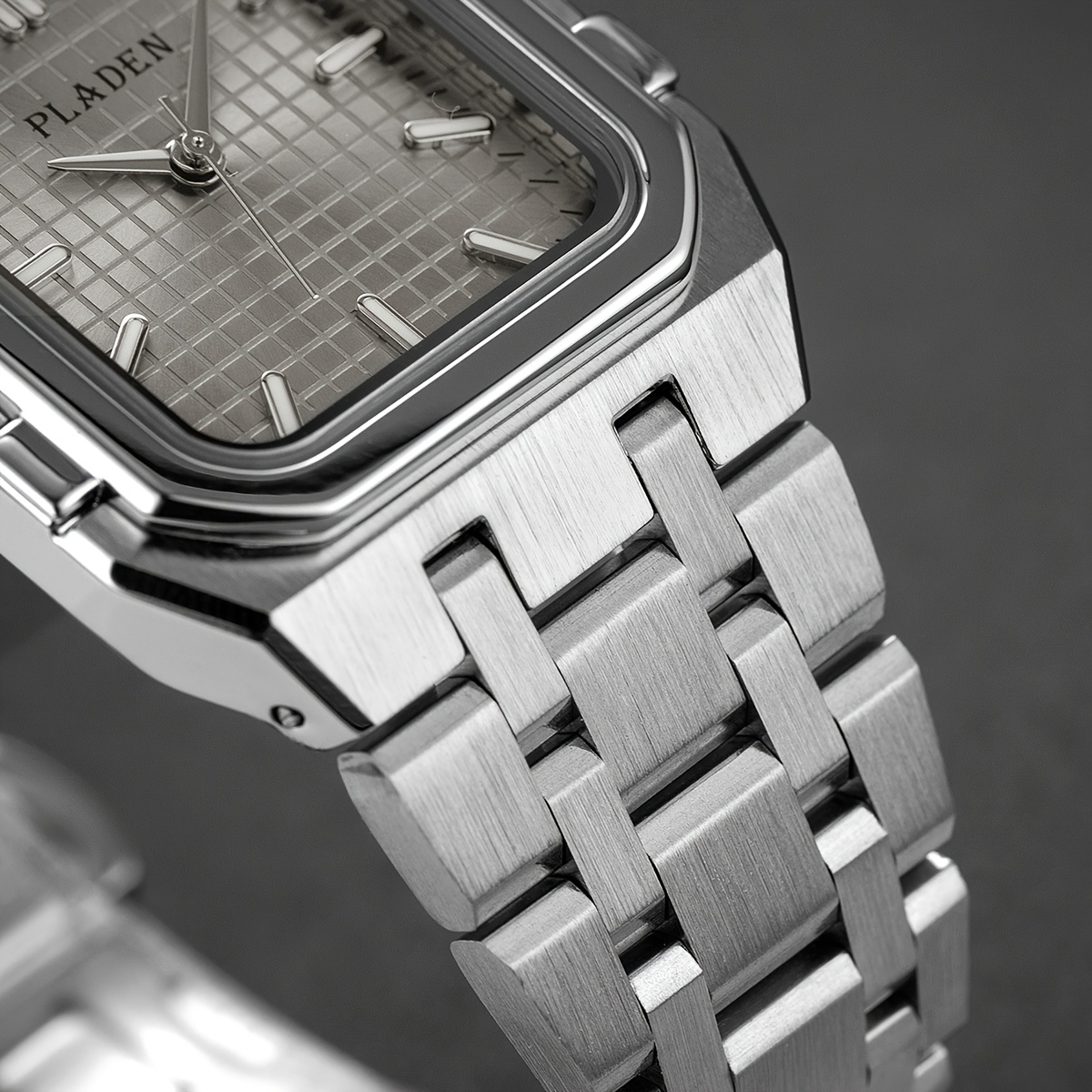 PLADEN Minimalist Luxury Square Stainless Steel Men'S Watch Trendy High-Quality Wristwatch Women