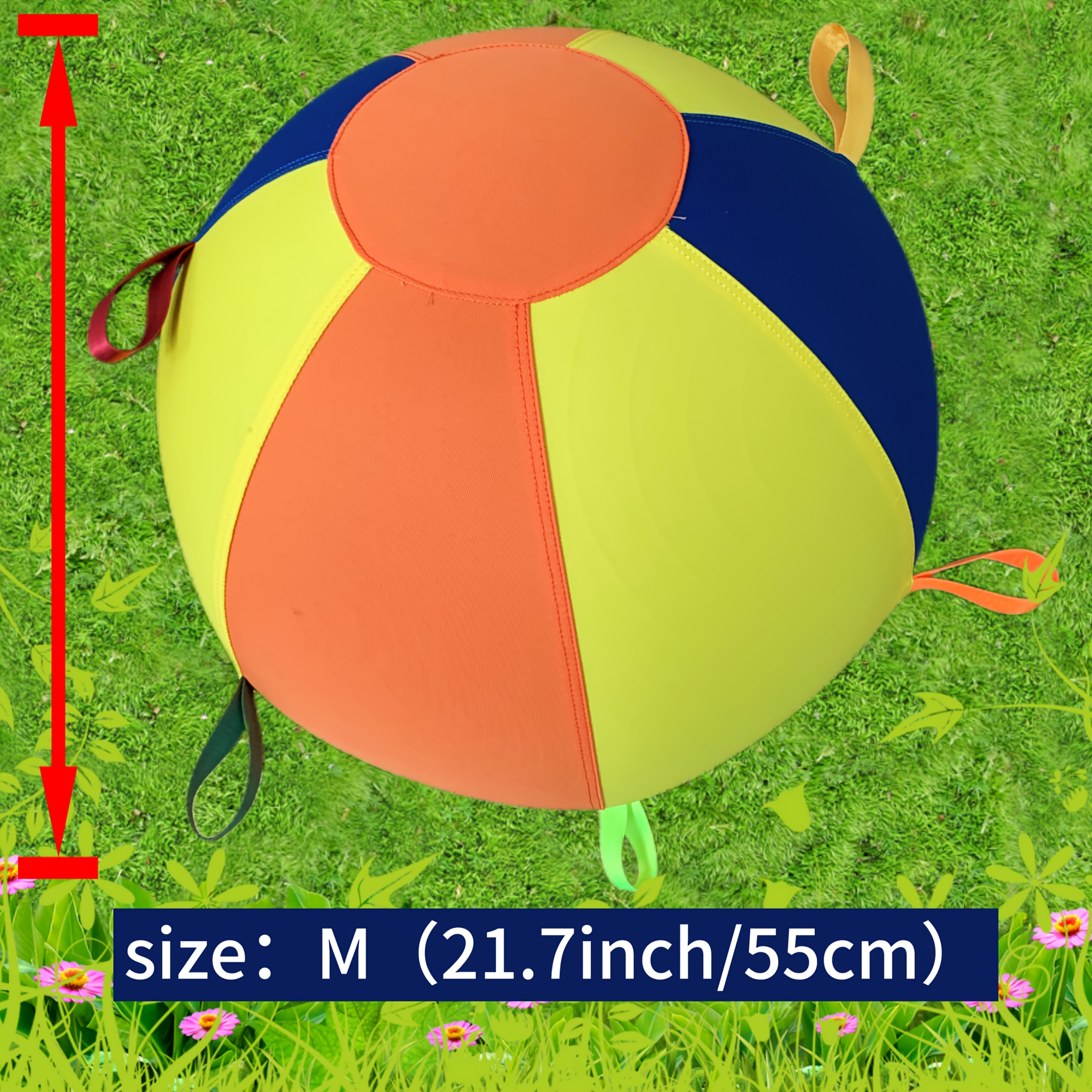 TEMU Sturdy Shepherd Ball With Handle Cover And Pump, Suitable For Large , Large Dog Toy Ball, Dog Ranch Tear-resistant Inflatable , Outdoor Game